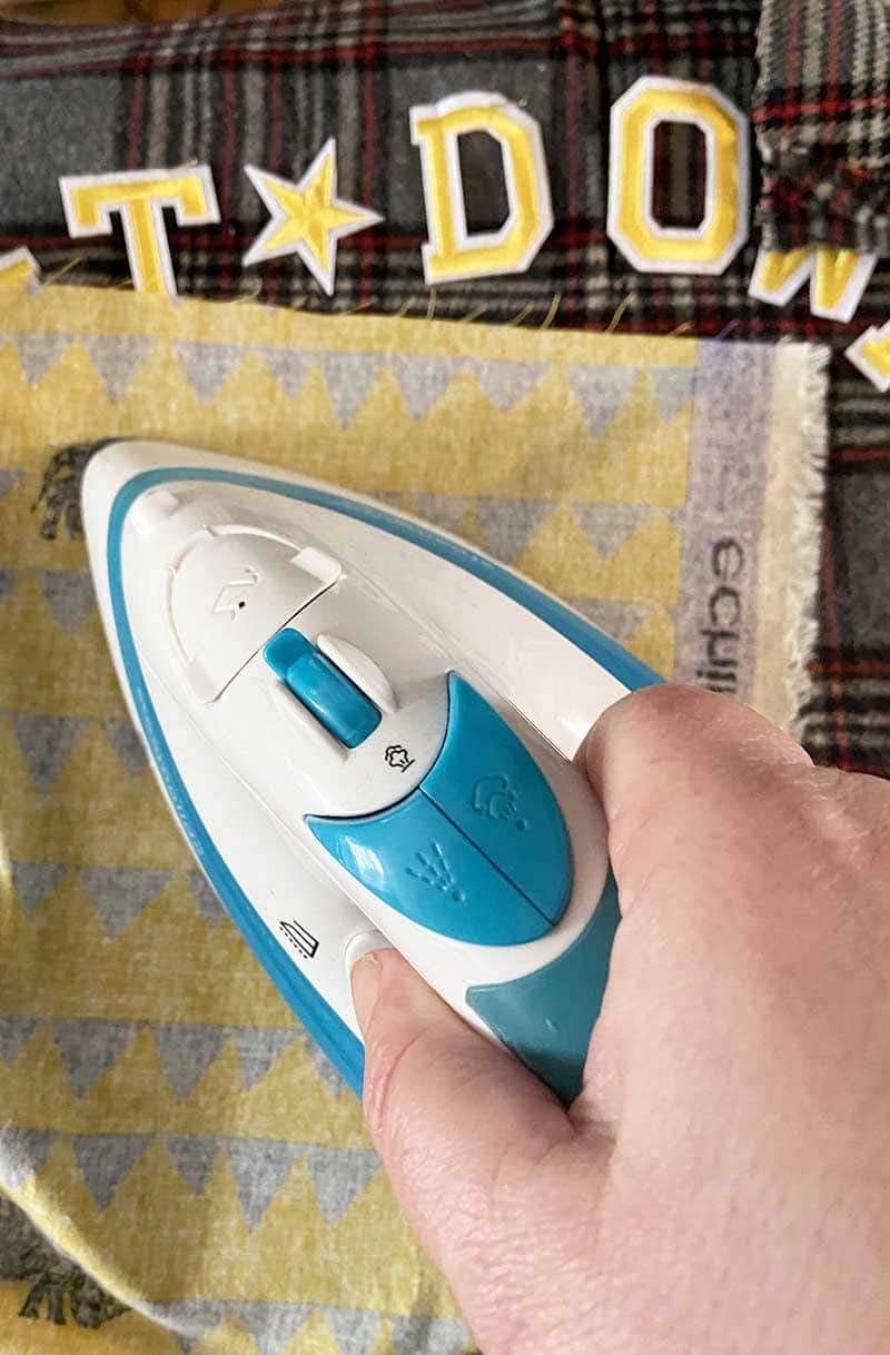 ironing-patches to pillow
