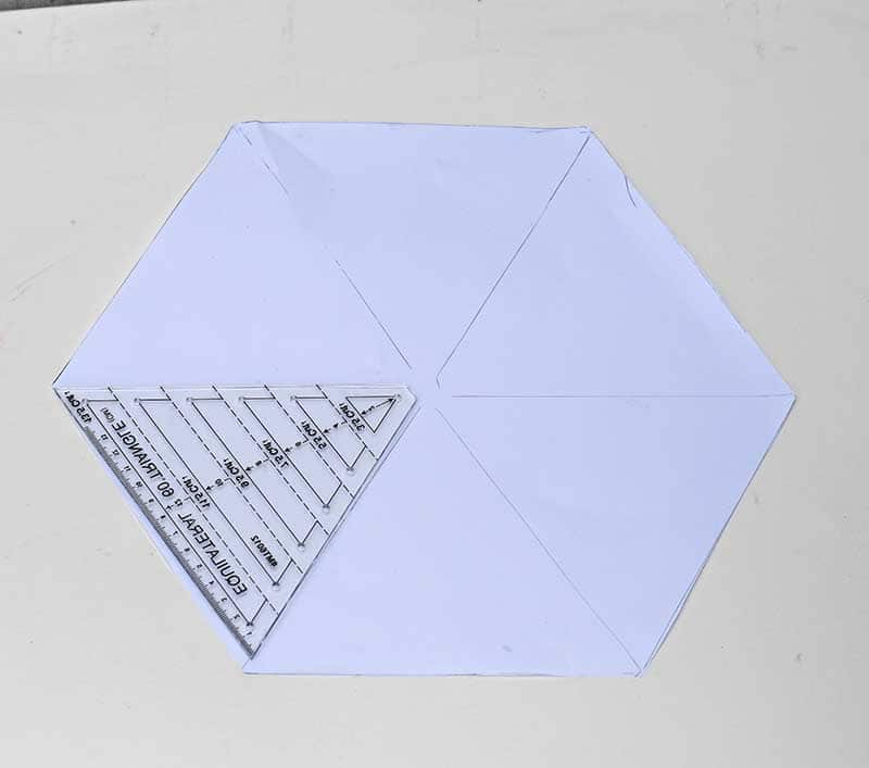 Making hexagon paper template