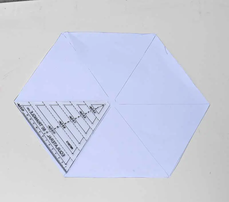 Making hexagon paper template