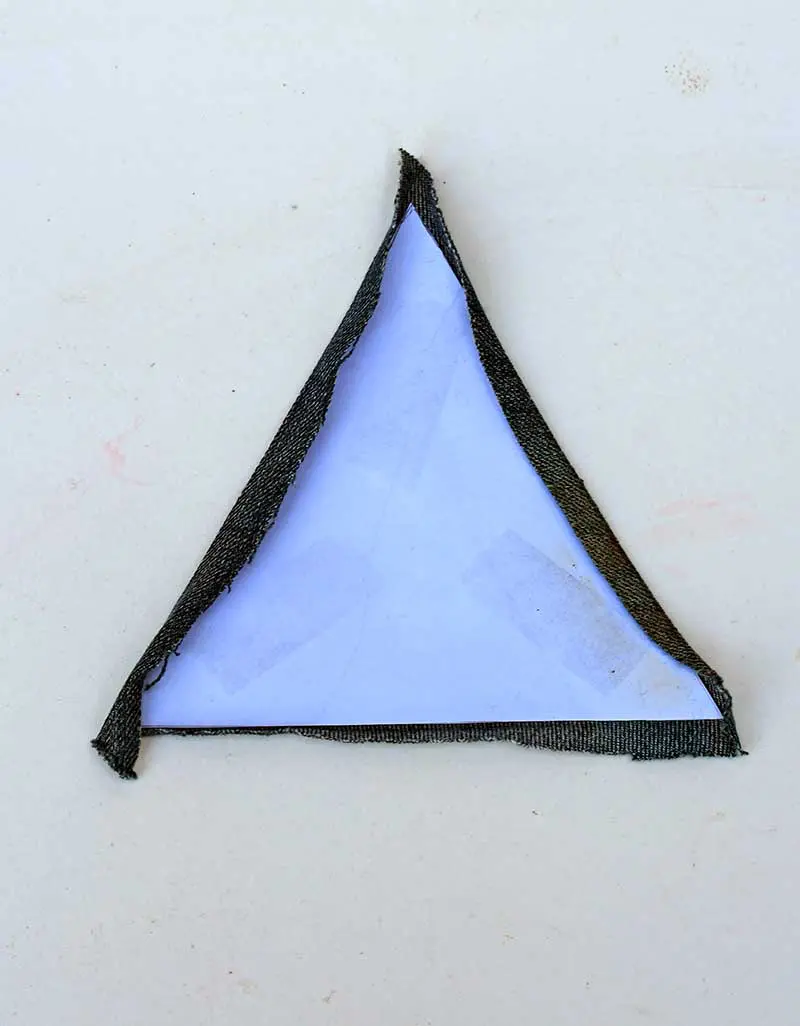 Ironed triangle patchwork