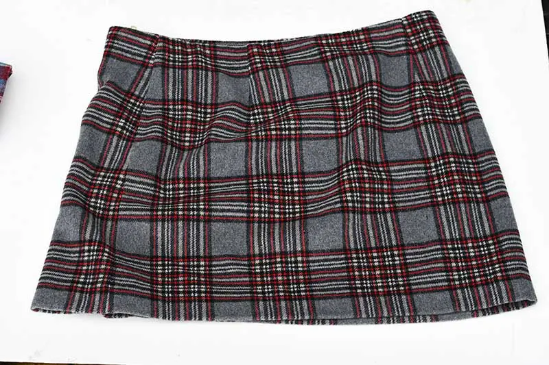 tartan mini skirt