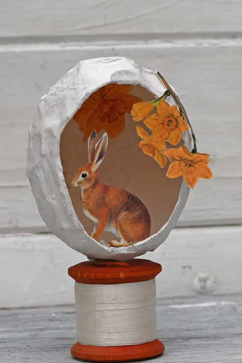 Paper Mache Egg Easter Decoration