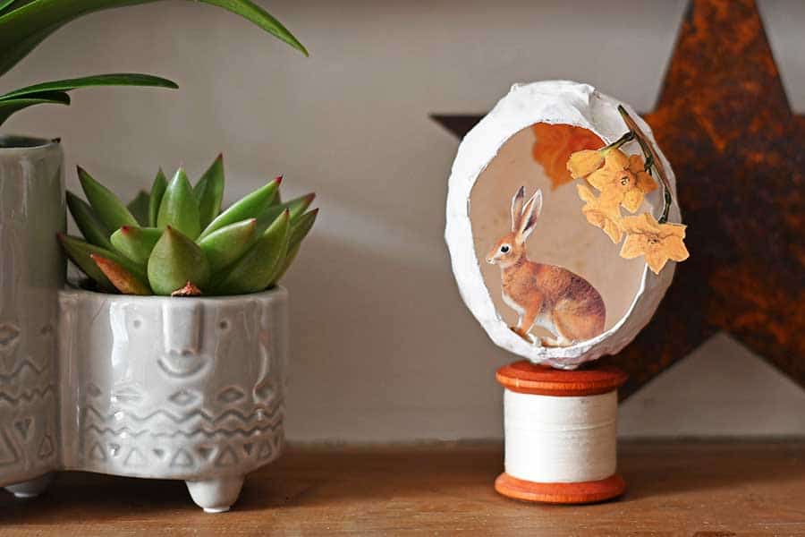 paper-mache-egg-easter-decorations-rabbit