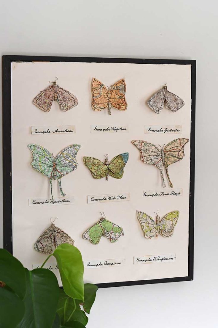 Faux paper moths 