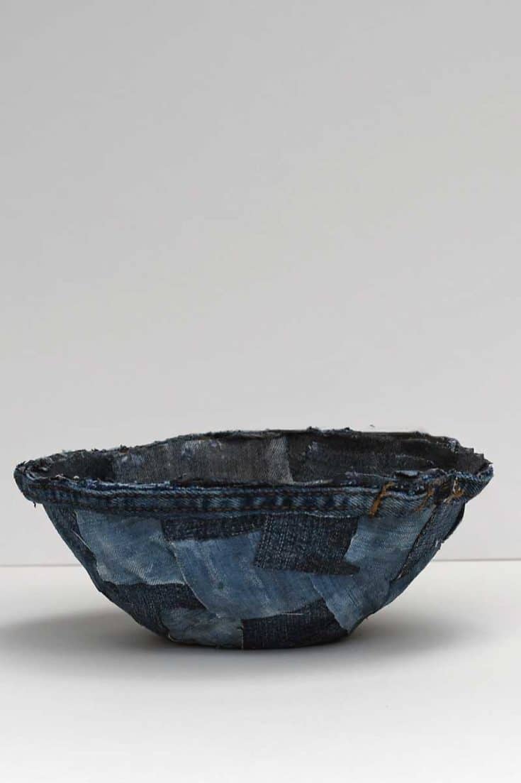 mini denim fabric bowl