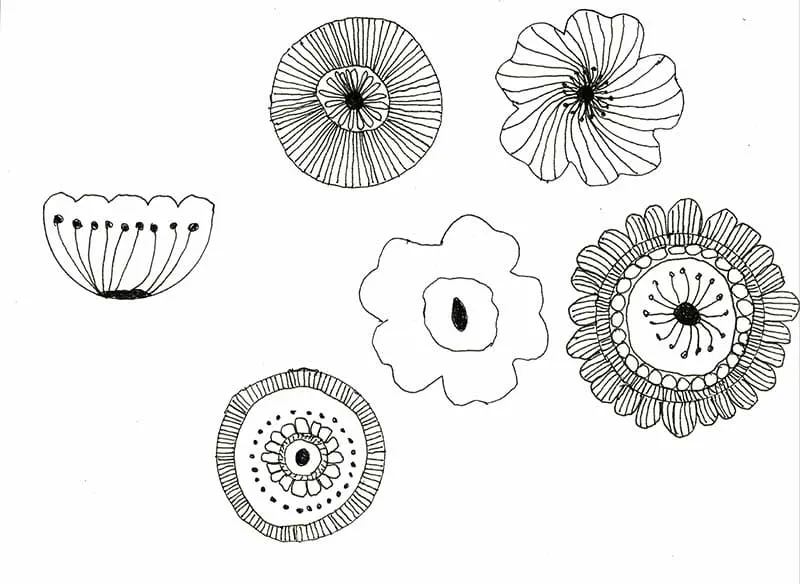 Scandinavian Floral Doodles