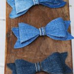 upcycled denim bows