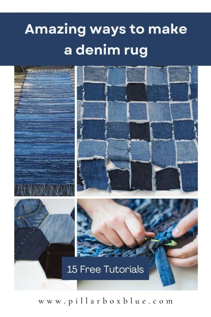 How To Make A Blue Jean Rug -16 Unique Ways - Pillar Box Blue