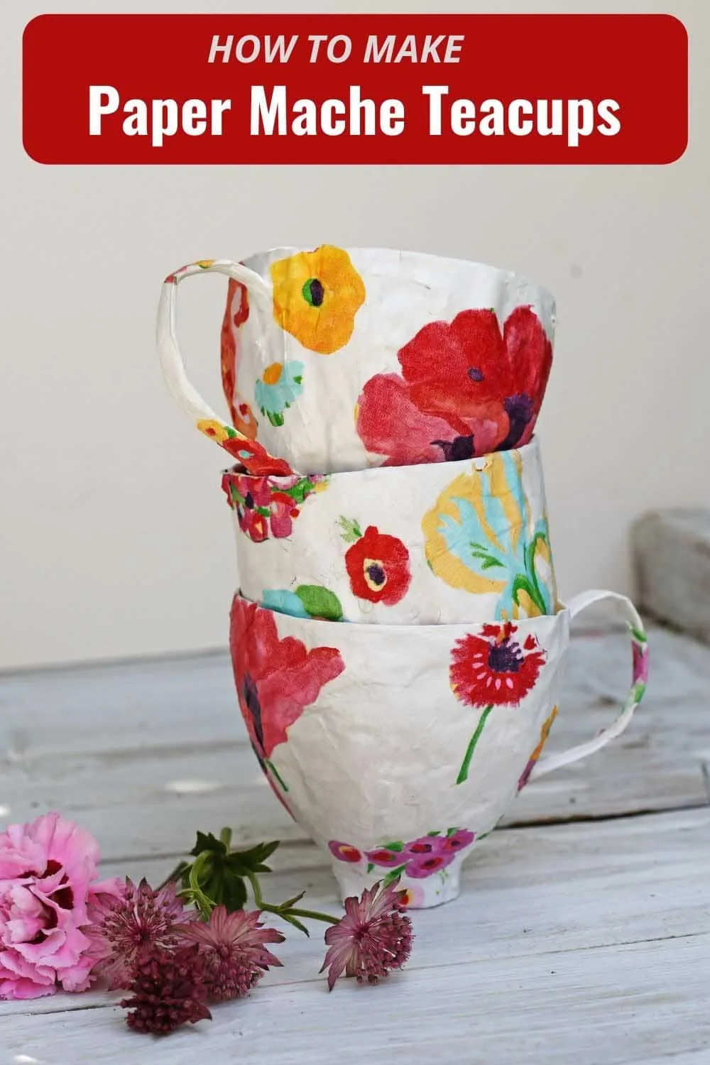 paper mache teacups