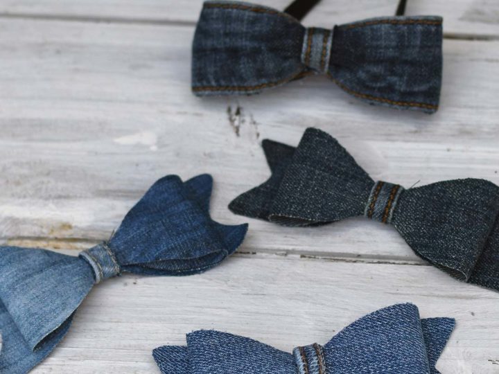 how to make two kinds of denim bows