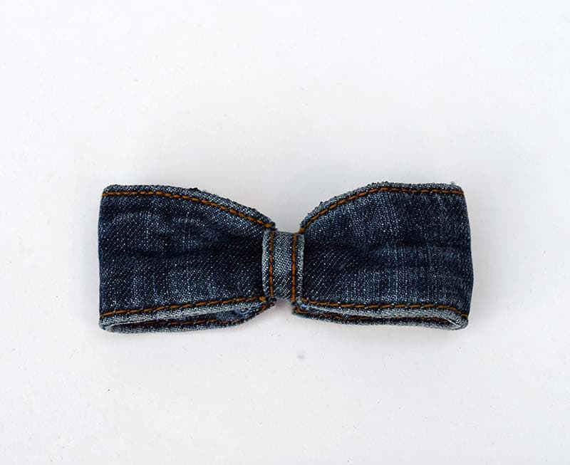 denim bow tie.