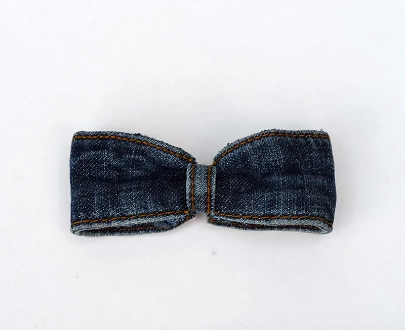 denim bow tie.