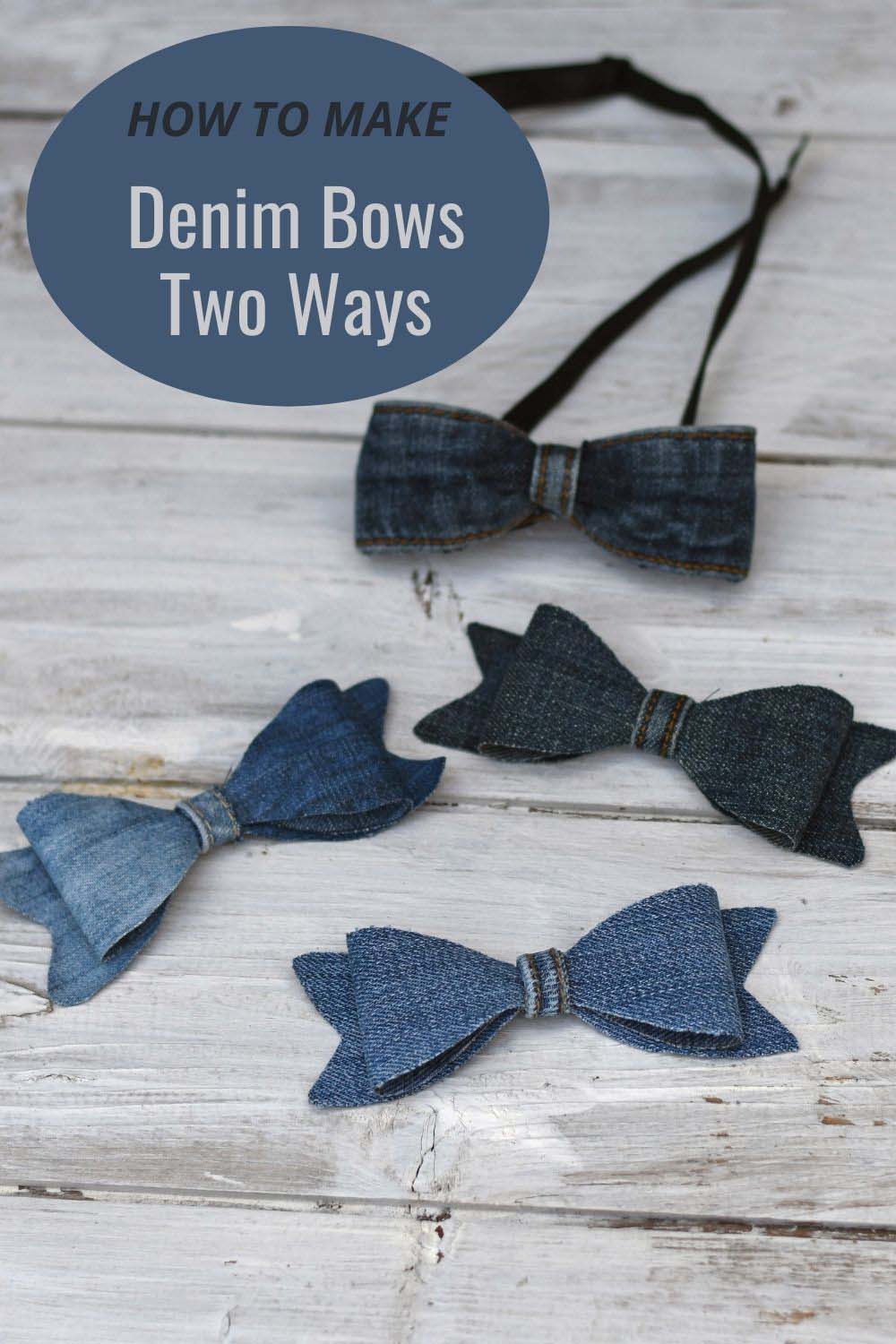 How to make denim bows