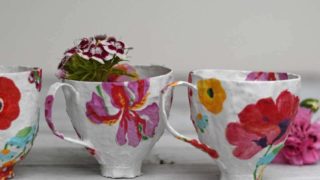 Paper Mache Teacups