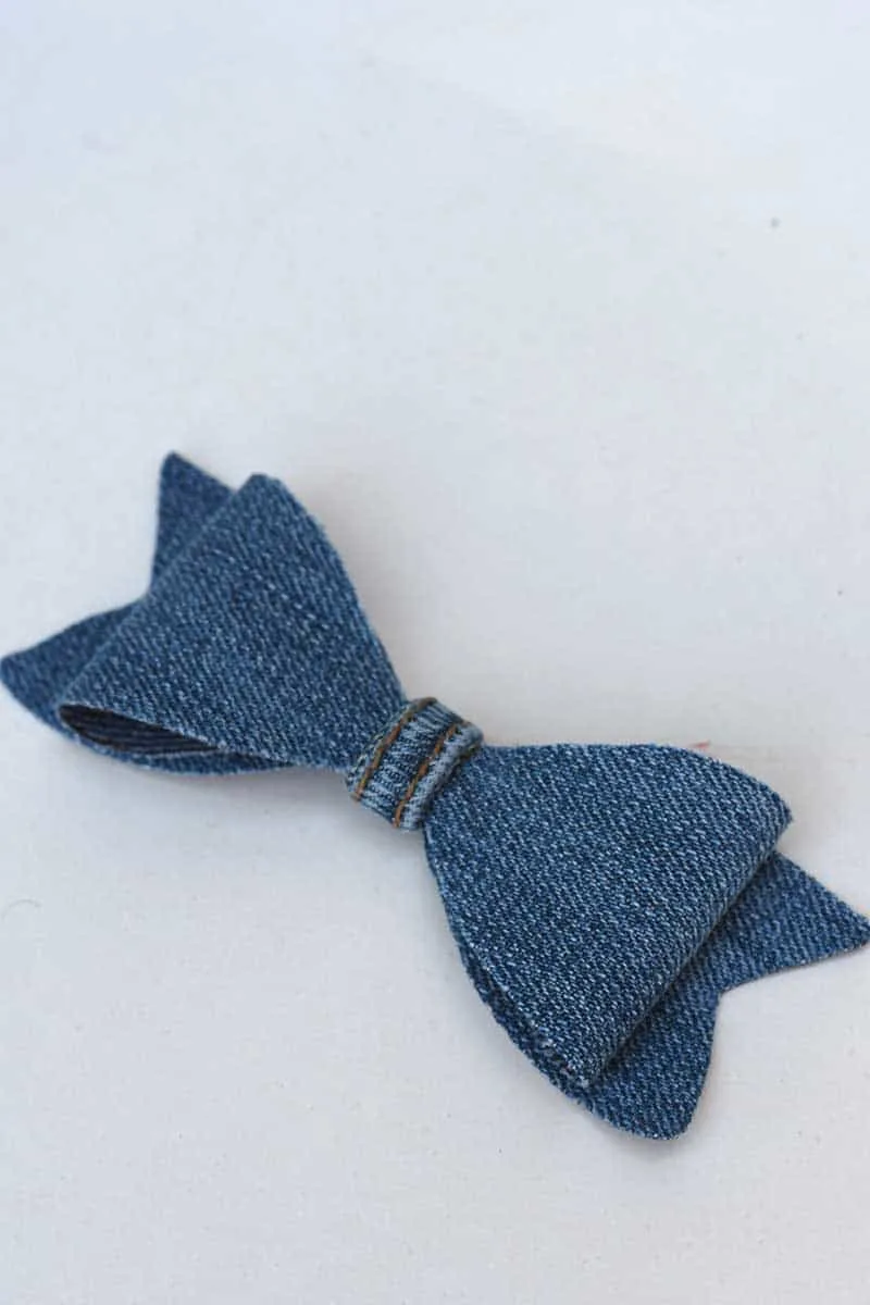 How to make a denim bow tie 2 ways