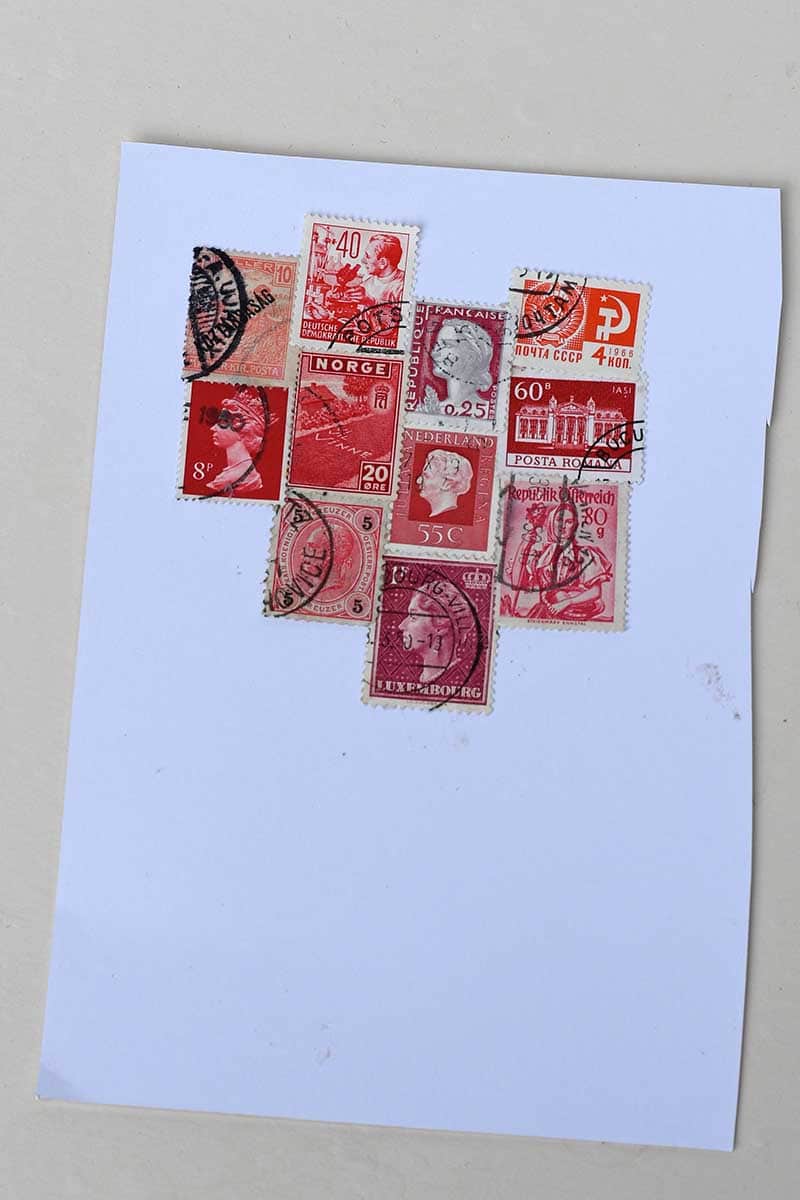 stamps collage