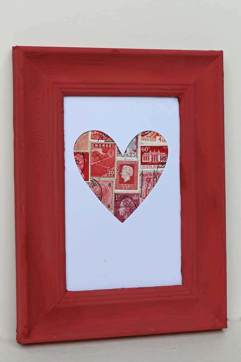 Postage Stamp Heart Collage