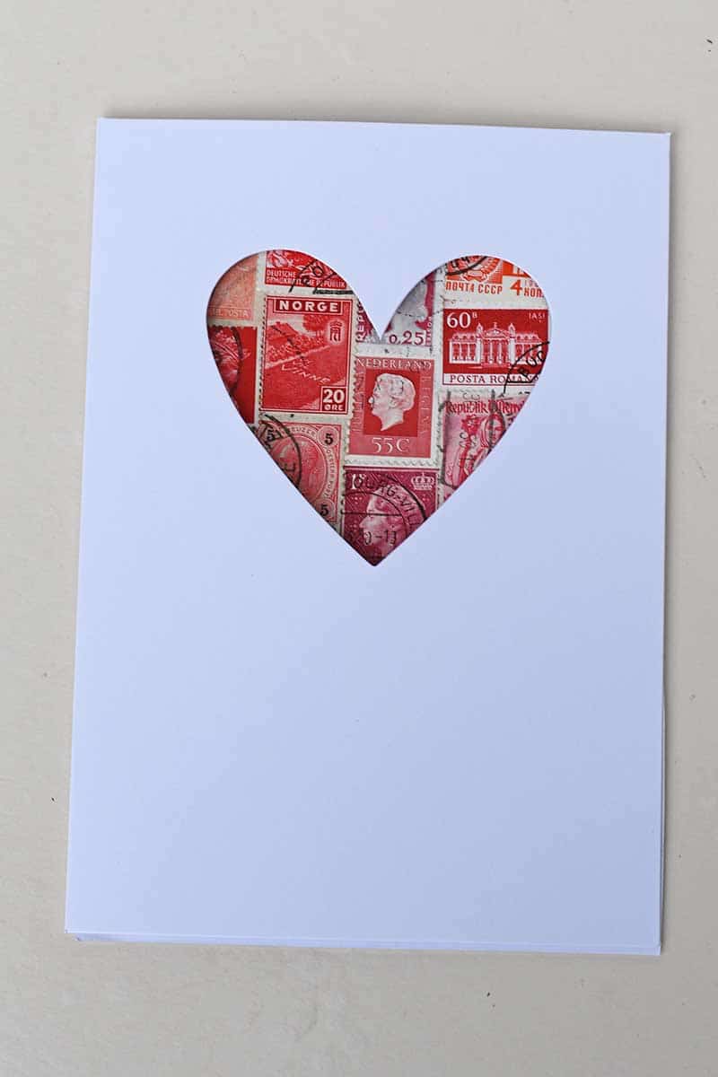 Heart stamp collage