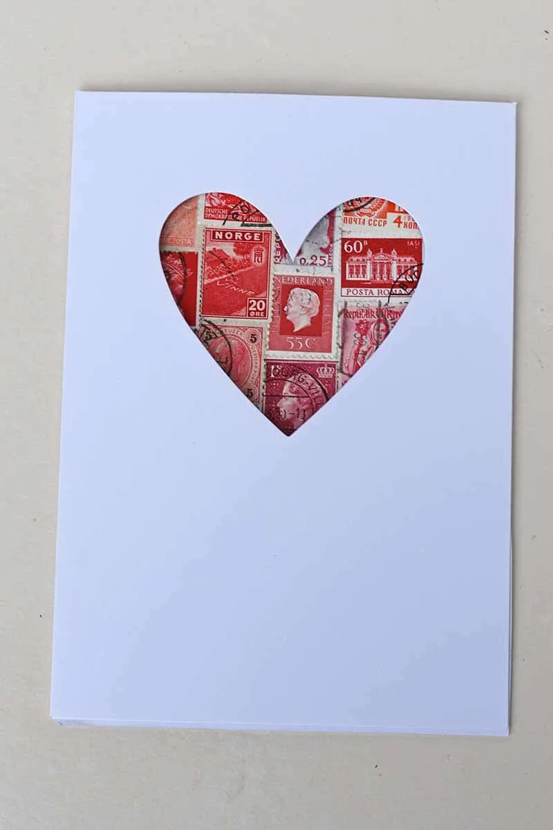 Heart stamp collage