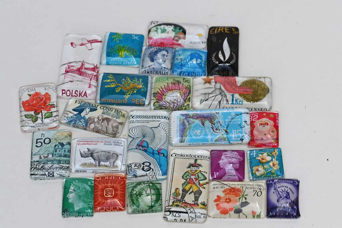 50 SHADES of GRAYS Used World Postage Stamps for Crafting, Collage