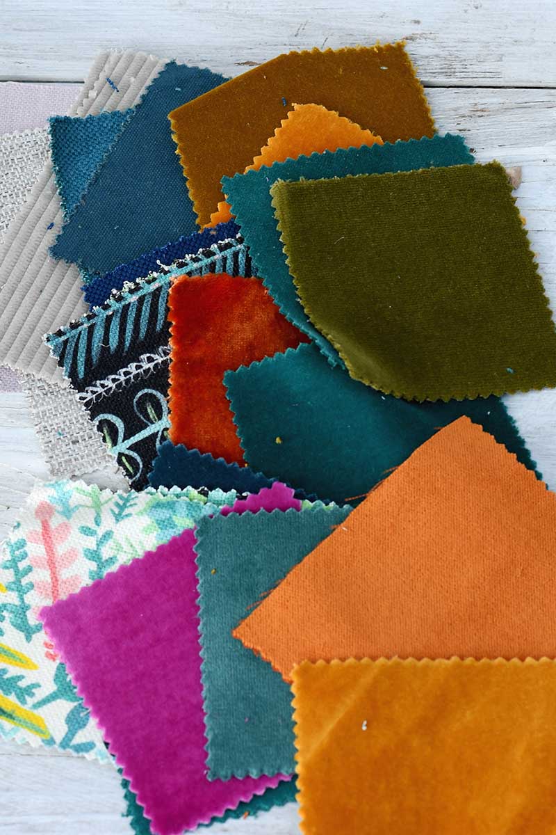 Sofa fabric swatches