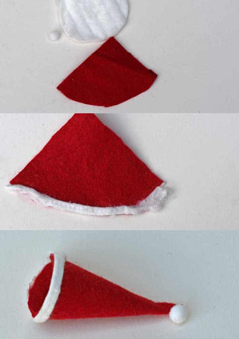tiny felt Santa hat