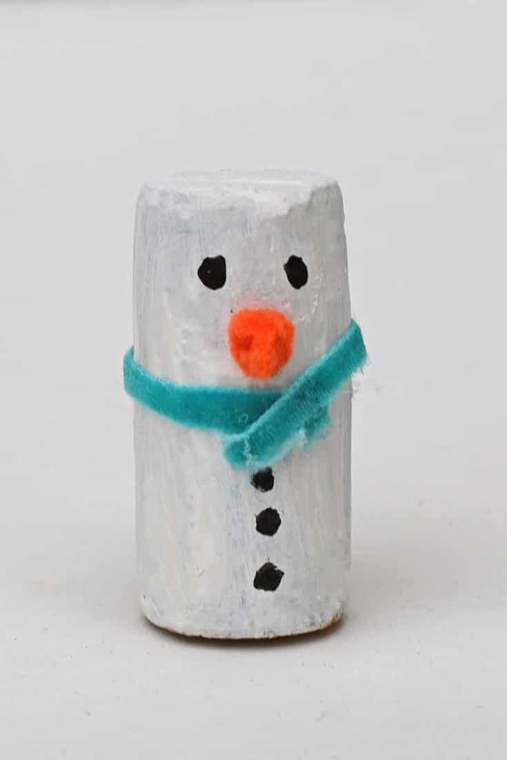 Snowman wine cork