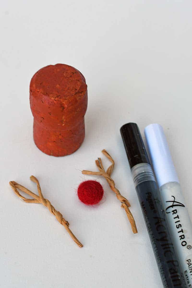 what you need to make a Rudolph cork