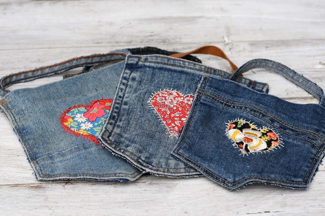 23 Best Jean Pocket Crafts; How To Repurpose Denim Pockets Pillar Box