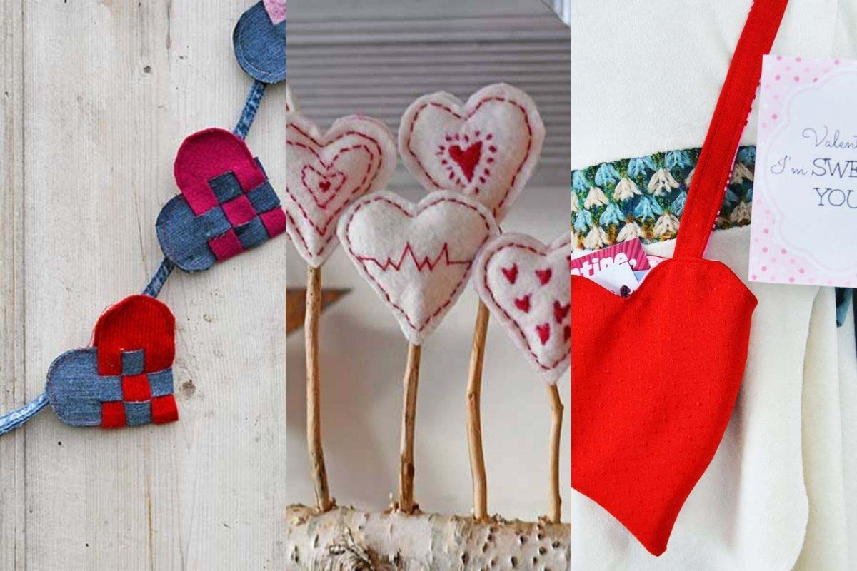 cool fabric heart crafts