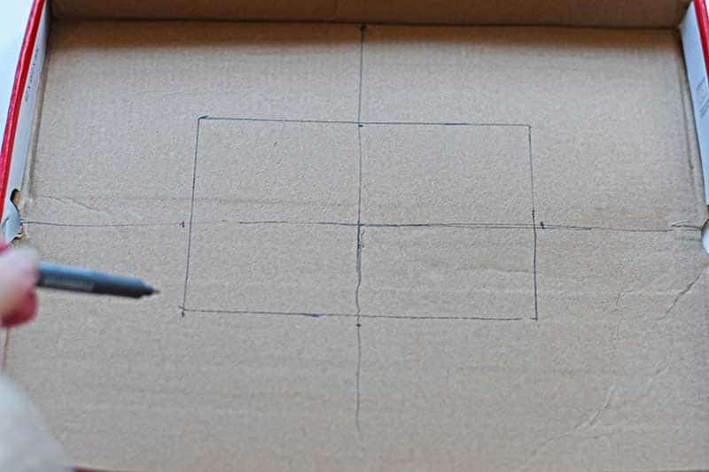 Drawing hole for upcycled picture frame