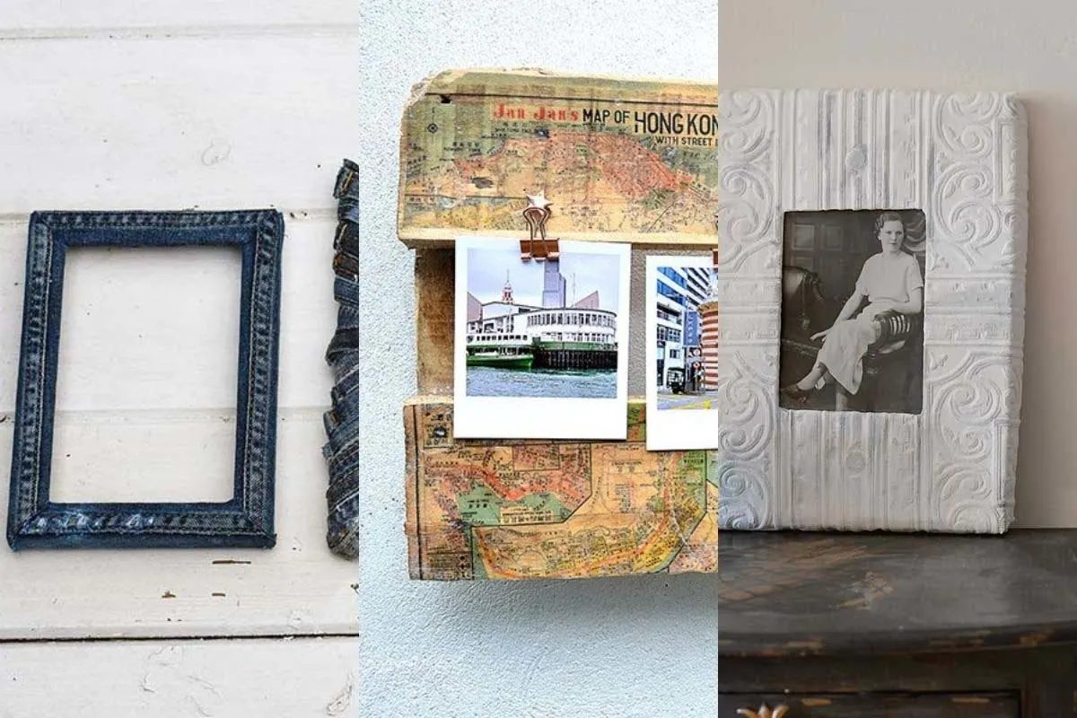 upcycled DIY picture frame ideas