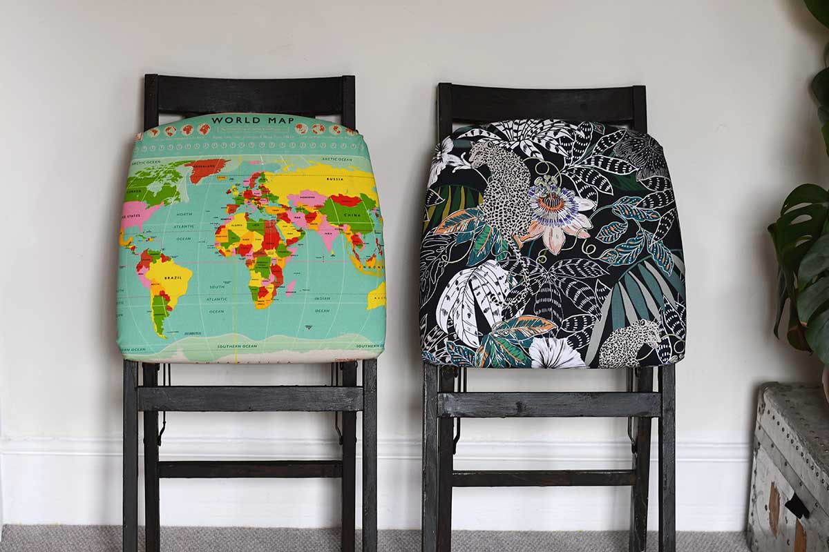 tea towel chair upcycle