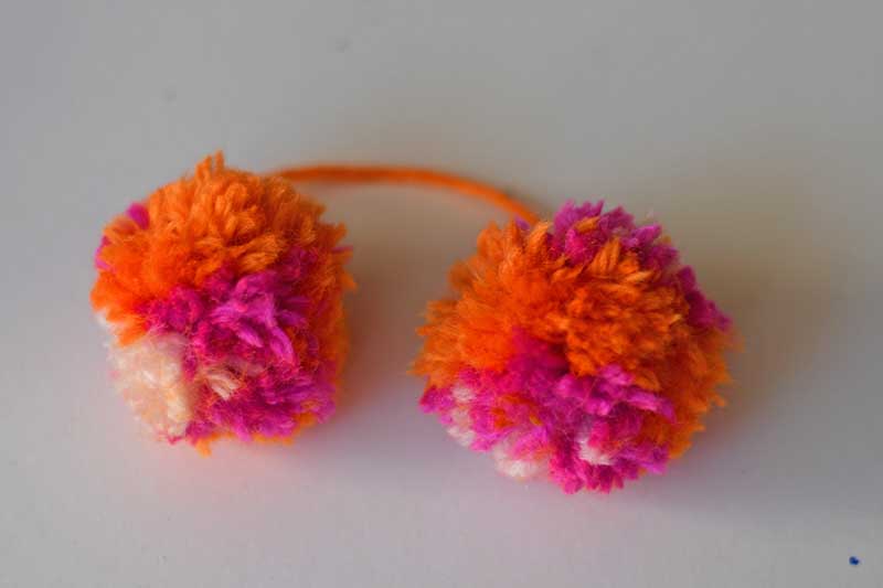 multicoloured pompoms