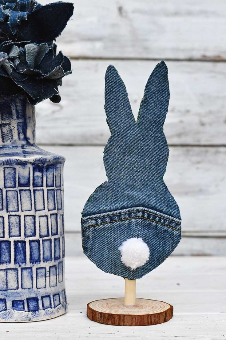 DIY denim bunny