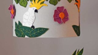 DIY felt lampshade