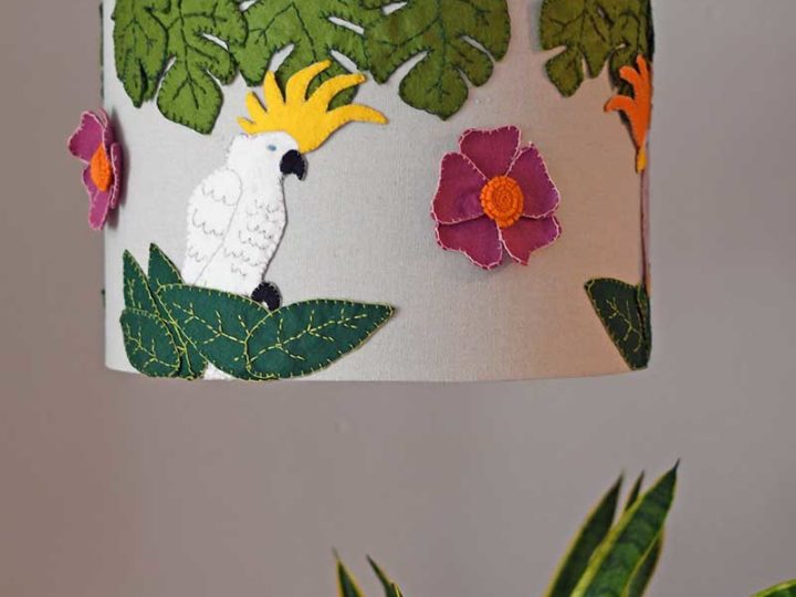 DIY felt lampshade