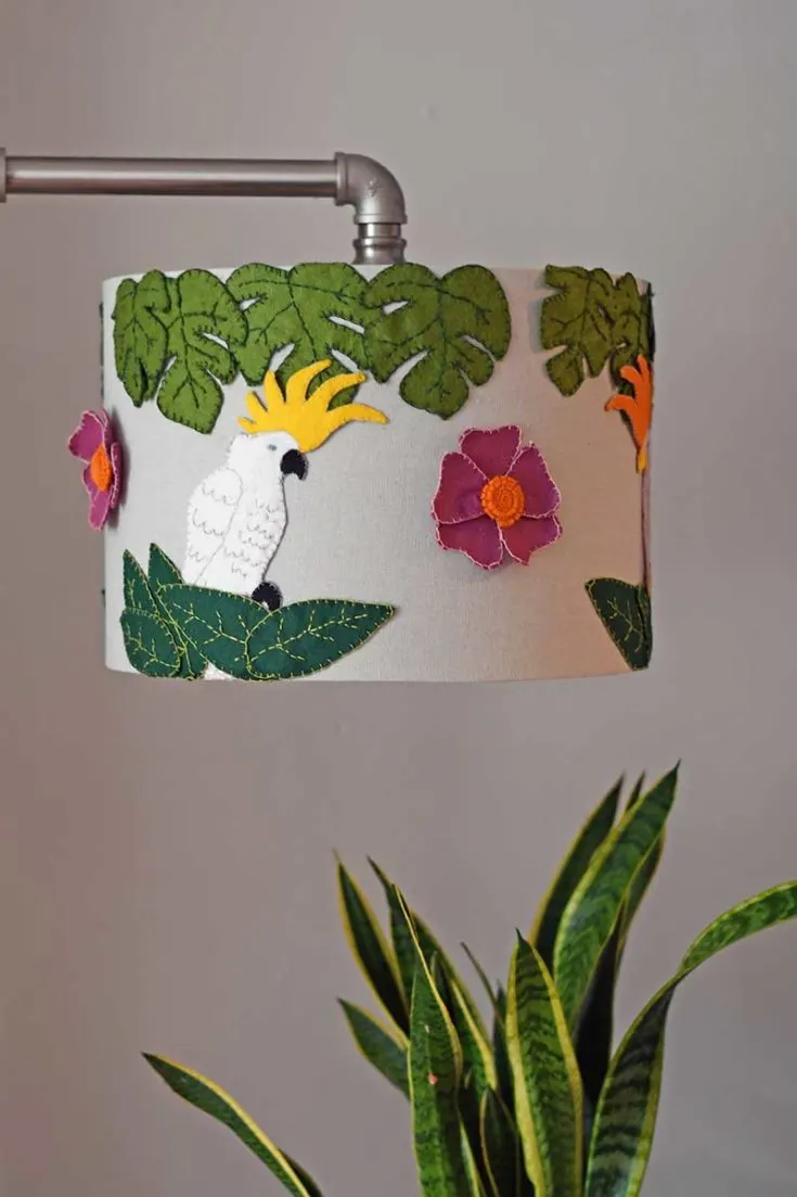 DIY felt lampshade