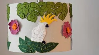 upcycled felt lampshade