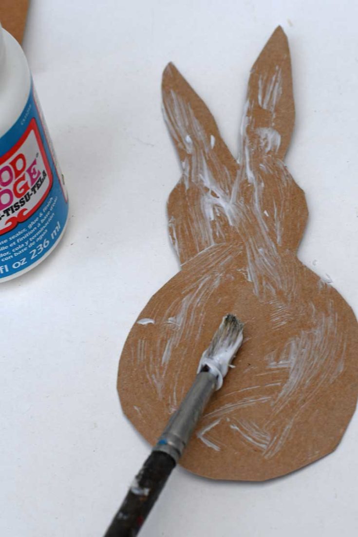 Pasting cardboard with glue