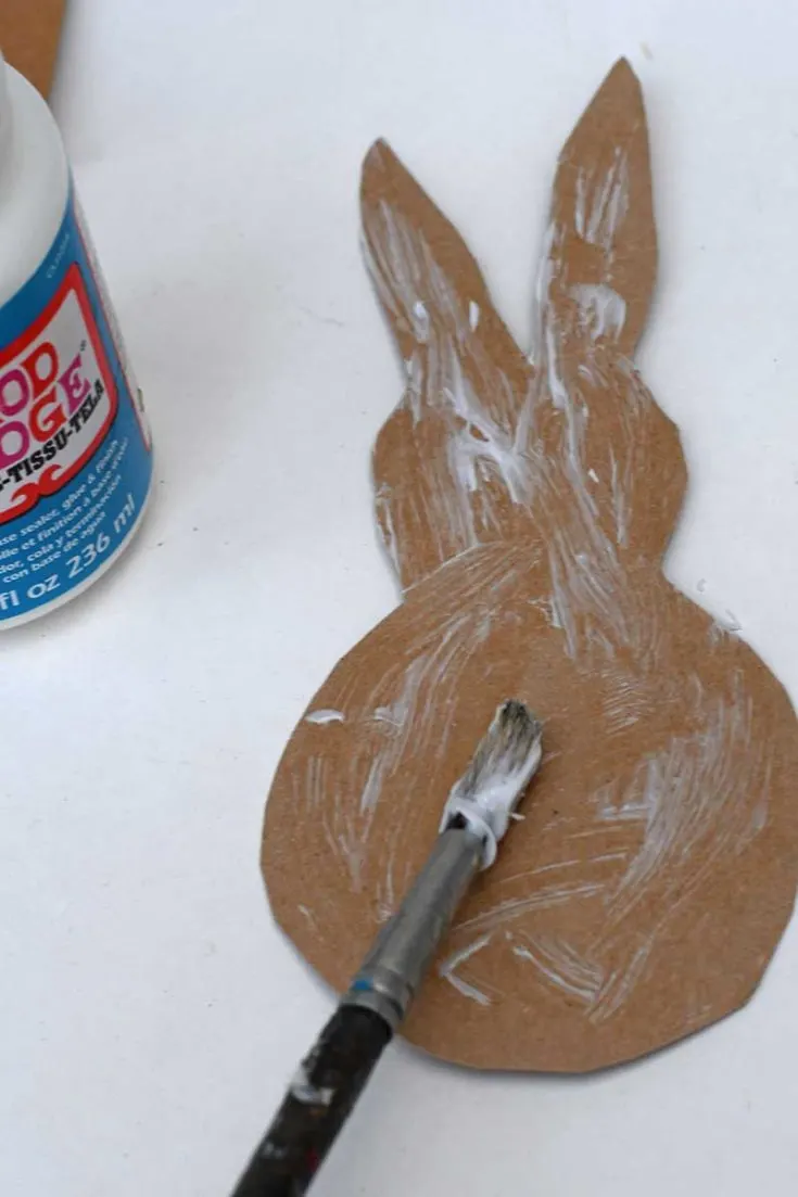 Pasting cardboard with glue