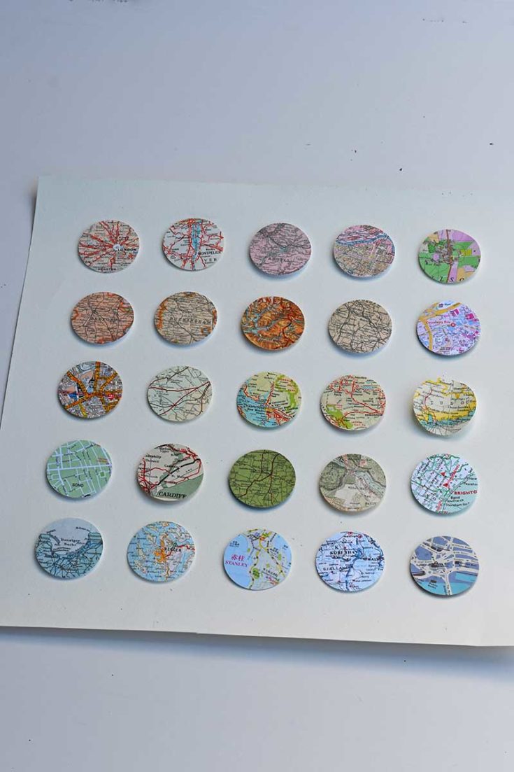 Making map circle art