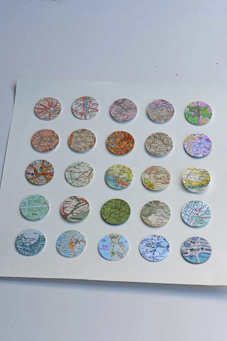 Making map circle art