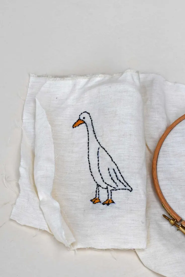 Duck embroidery