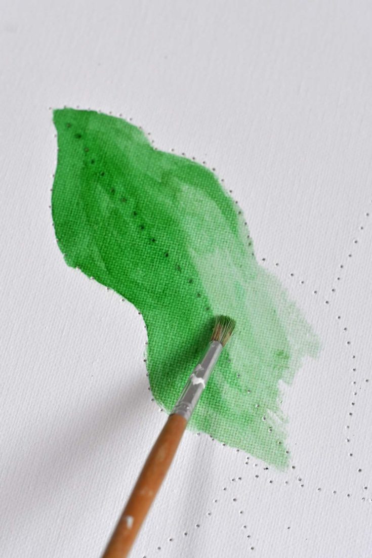 Painting leaves green