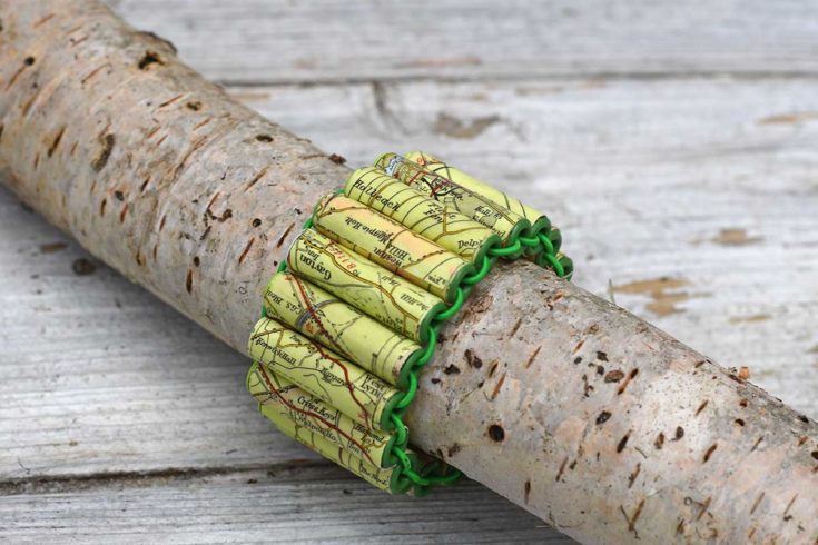 paper bead bracelet Log HT M