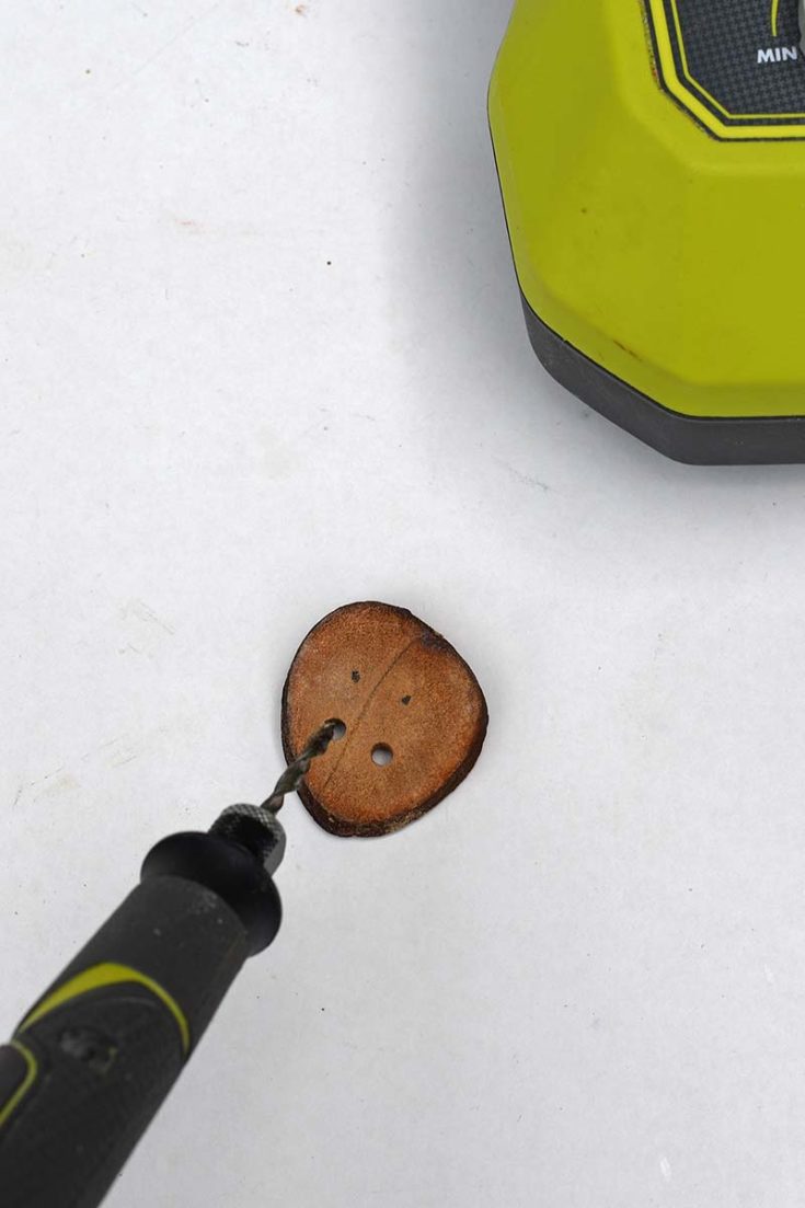 Drilling holes into avocado stones