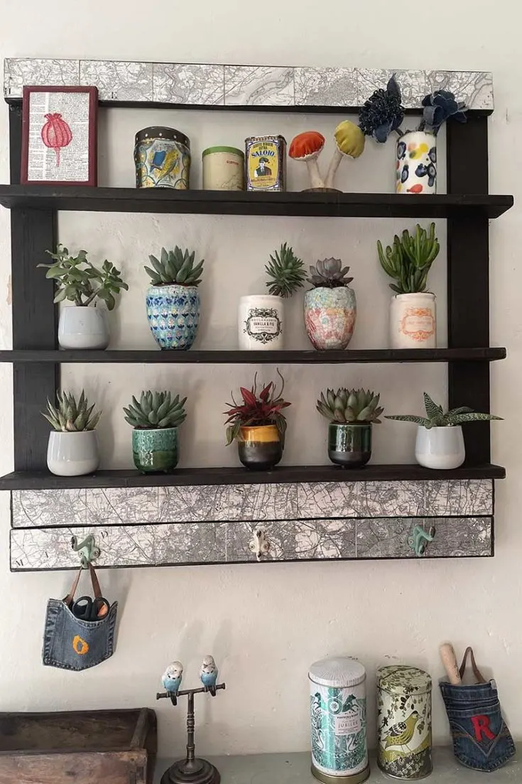 upcycle bed slat shelves