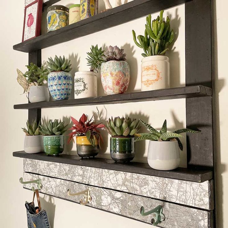 Upcycle bed slat shelves