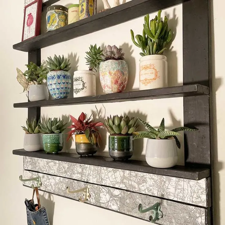 Upcycle bed slat shelves